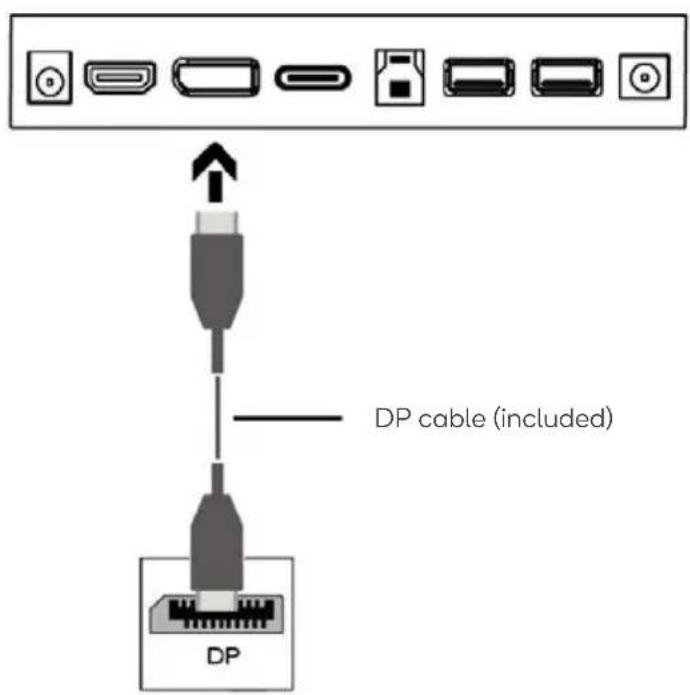 DP cable (included) DP