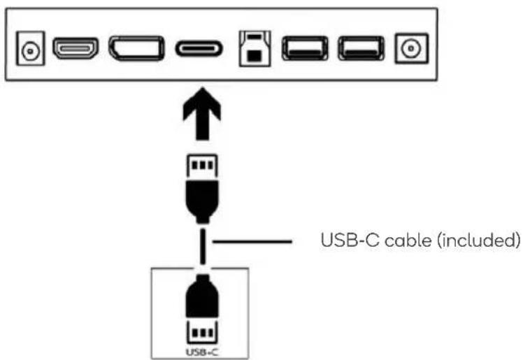 USB-C cable (included) USB-C