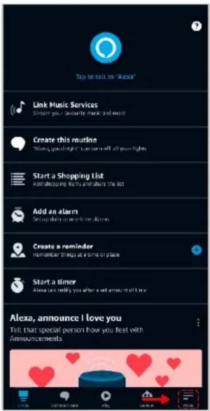 Tap to talk to "Alexa" Link Music Services Create this routine Start a Shopping List Add an alarm Create a reminder Start a timer Alexa, announce I love you Tell that special person how you feel with Announcements