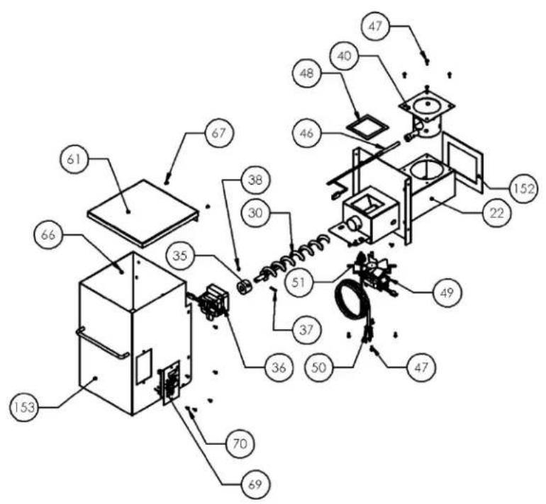 Technical diagram of an optical or mechanical system with numbered components and labeled parts
