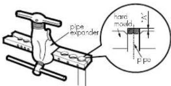 pipe expander hard mould A' pipe