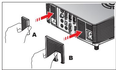 OPTOMA W350 - Installation et nettoyage du filtre Installation du filtre - 1