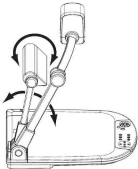 Elmo P10S - ●Adjusting the lamp position - 3