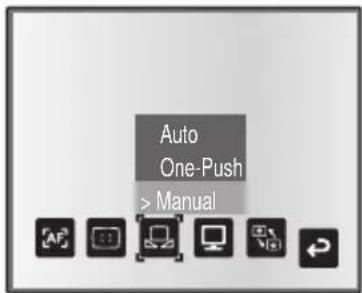 Auto One-Push > Manual