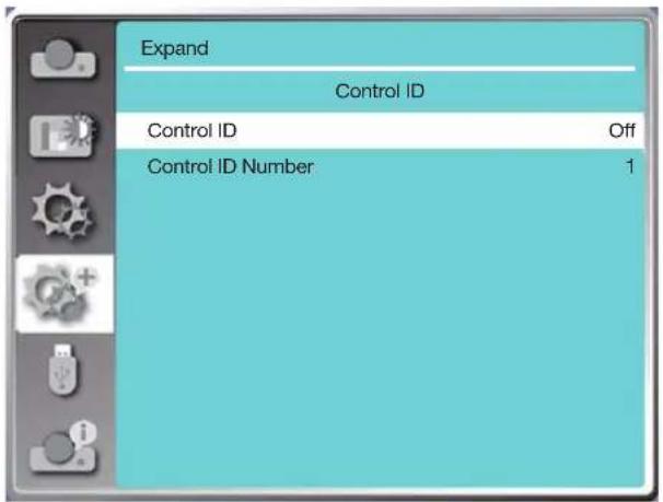 Expand Control ID Control ID Off Control ID Number 1