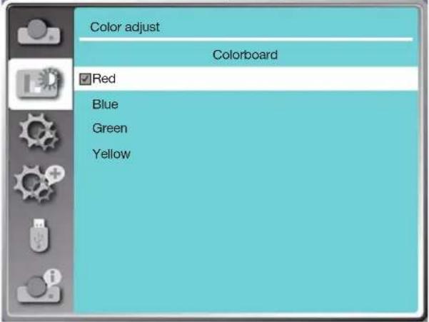 Color adjust Colorboard Red Blue Green Yellow