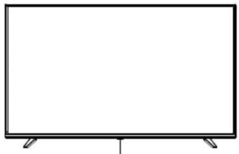 Front view of a flat-screen television displaying (no text or symbols visible)