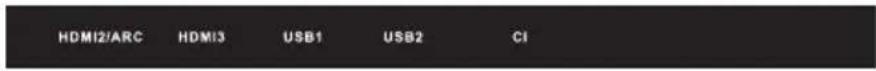 HDMI2/ARC HDMI3 USB1 USB2 CI