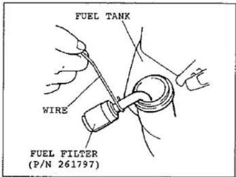 FUEL TANK WIRE FUEL FILTER (P/N 261797)