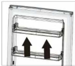Diagram of a mechanical or electrical component with two upward-pointing arrows indicating direction (no text or symbols present).