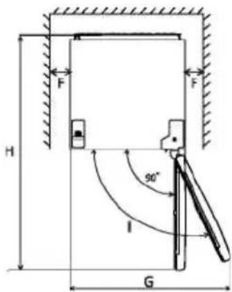 TEKA RBF 3320 WH - Requisitos de espaço. - 2