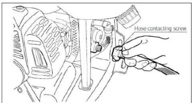Hose contacting screw