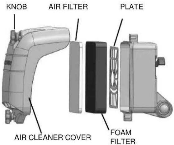KNOB AIR FILTER PLATE AIR CLEANER COVER FOAM FILTER