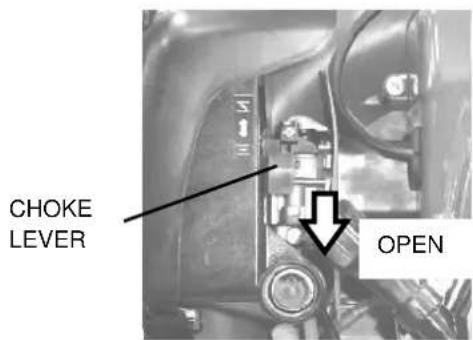 CHOKE LEVER OPEN