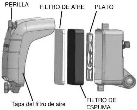 PERILLA FILTRO DE AIRE PLATO Tapa del filtro de aire FILTRO DE ESPUMA