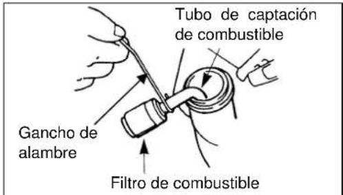Tubo de captación de combustible Gancho de alambre Filtro de combustible