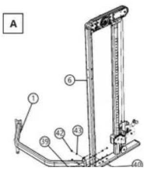 A ① ⑥ ⑤ 42 43 39 40