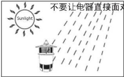 Sunlight 不要让电器直接面对
