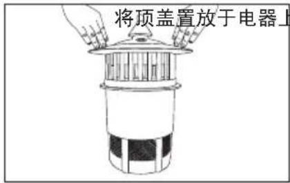 将顶盖置放于电器上
