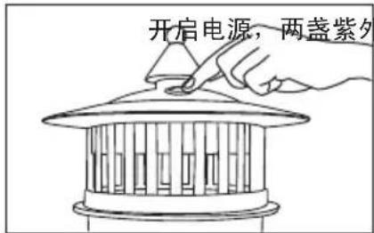 开启电源,两盏紫外