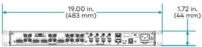 19.00 in. (483 mm) 1.72 in. (44 mm)