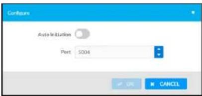 Configure Auto Initiation Port: 5004 OK CANCEL