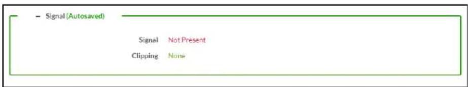 - Signal (Autosaved) Signal Not Present Clipping None