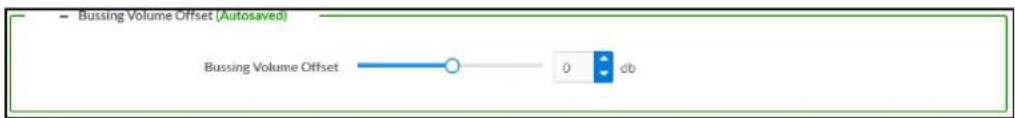 Bussing Volume Offset (Autosaved) Bussing Volume Offset 0 db