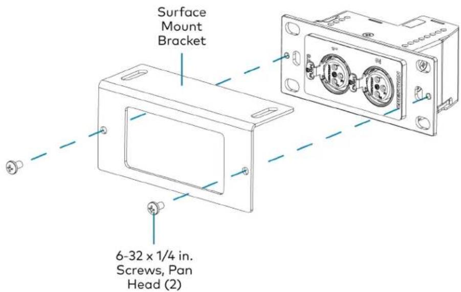 Surface Mount Bracket 6-32 x 1/4 in. Screws, Pan Head (2)