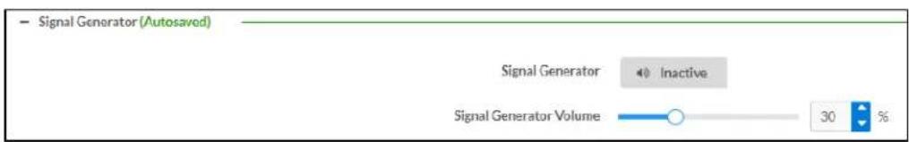 Signal Generator (Autosaved) Signal Generator Inactive Signal Generator Volume 30 %