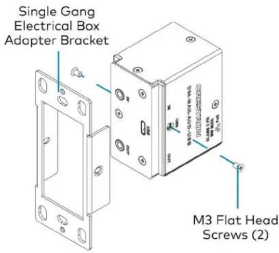Single Gang Electrical Box Adapter Bracket M3 Flat Head Screws (2)