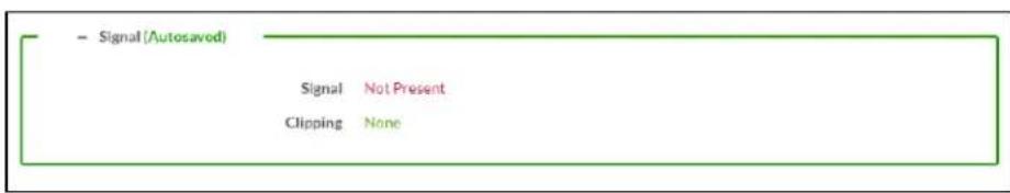 - Signal (Autosaved) Signal Not Present Clipping None