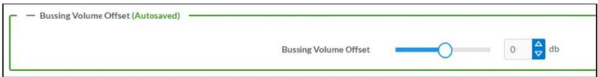 Bussing Volume Offset (Autosaved) Bussing Volume Offset 0 db