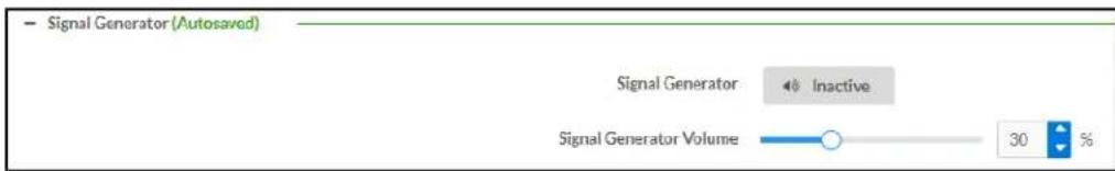Signal Generator (Autosaved) Signal Generator Inactive Signal Generator Volume 30 %