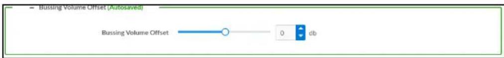 Bussing Volume Offset (Autosaved) Bussing Volume Offset 0 db
