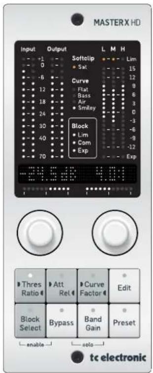 MASTERX HD Input Output L M H +1 Softelip Lim 0 Sat 15 -6 Curve 9 12 Flat 6 18 Bass 3 24 Smirley 0 30 -3 40 -6 70 -8 Block -Lim Com Exp -12 Exp - - - - - - - - - - - - - - - - - - - - - - - - - - - - - - - - - - - - - - - - - - - - - - - - - - - - - - - - - - - - - - - - - - - Native =solo -tc electronic