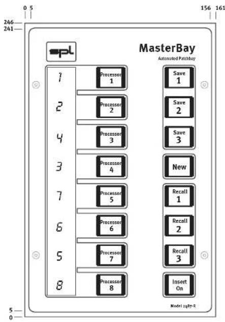 0 5 246 241 epl MasterBay Automated P387 Bay 7 1 Processor 1 2 Processor 2 4 Processor 3 3 Processor 4 7 Processor 5 6 Processor 6 5 Processor 7 8 Processor 8 Save 1 Save 2 Save 3 New Recall 1 Recall 2 Recall 3 Insert On Model: a97-8