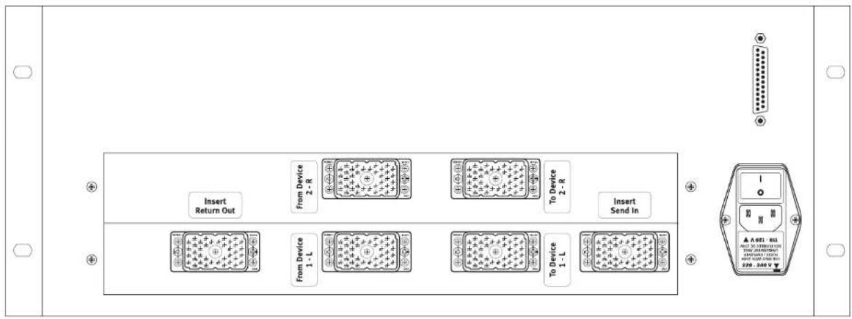 Insert Return Out From Device 2 - R To Device 2 - R Insert Send In From Device 1 - L To Device 1 - L A 021 - 6U No. 30-0789/0120 VDD: 0400000000 ECONOMY: 02011 RDT: 500000 V 220 - 240 V