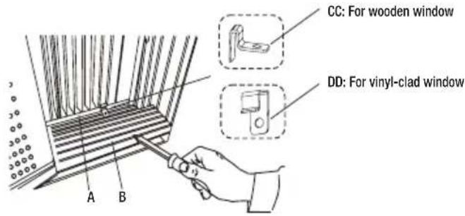 CC: For wooden window DD: For vinyl-clad window A B