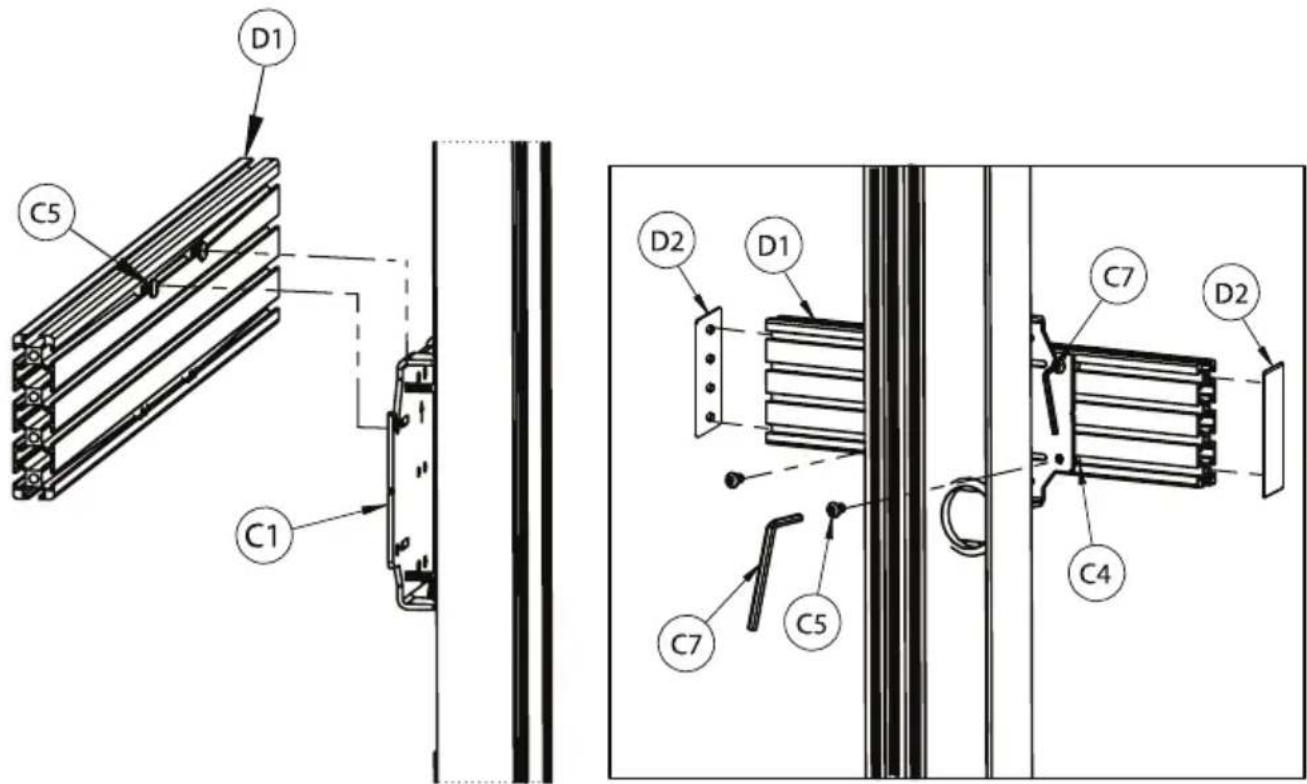B-Tech BT8701 - HOOK RAIL ONTO MOUNTING BRACKET - 3