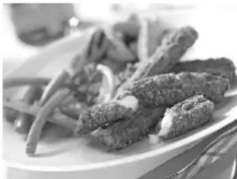 GEORGE FOREMAN 25050 - GOUJONS OF FISH WITH CARROT STICKS AND SWEET POTATO WEDGES serves 2 - 1
