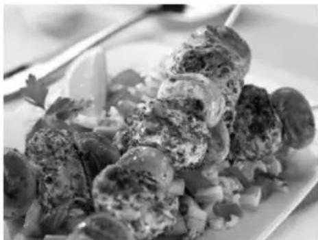 GEORGE FOREMAN 25041 - HERBED CHICKEN AND MUSHROOM KEBABS serves 4 - 1