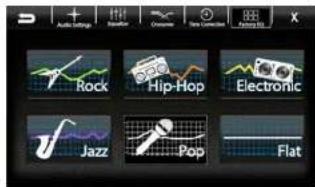 Audio Settings Radio Options New Comps Audio Sup X Rock Hip-Hop Electronic Jazz Pop Flat