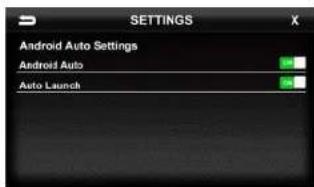 SETTINGS Android Auto Settings Android Auto Auto Launch