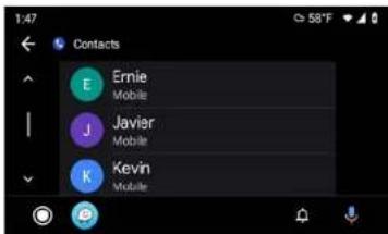 Contacts E Ernie Mobile J Javier Mobile K Kevin Mobile