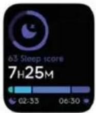 63 Sleep score 7H25M 02:33 06:30