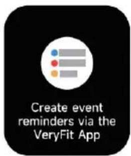 Create event reminders via the VeryFit App
