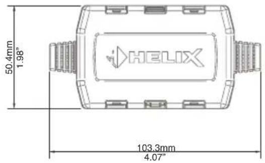 50.4mm 1.98" HELIX 103.3mm 4.07"