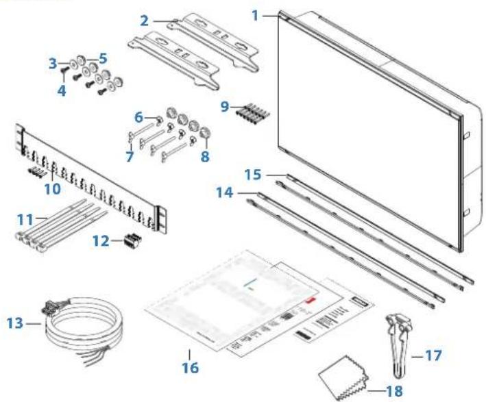 Exploded view diagram of a device with numbered parts for identification and assembly reference.