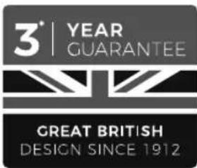 3° | YEAR GUARANTEE GREAT BRITISH DESIGN SINCE 1912